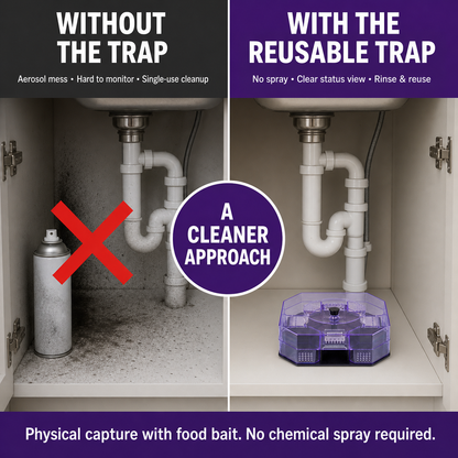 🛡️Reusable No-Spray Roach Trap – Chemical-Free