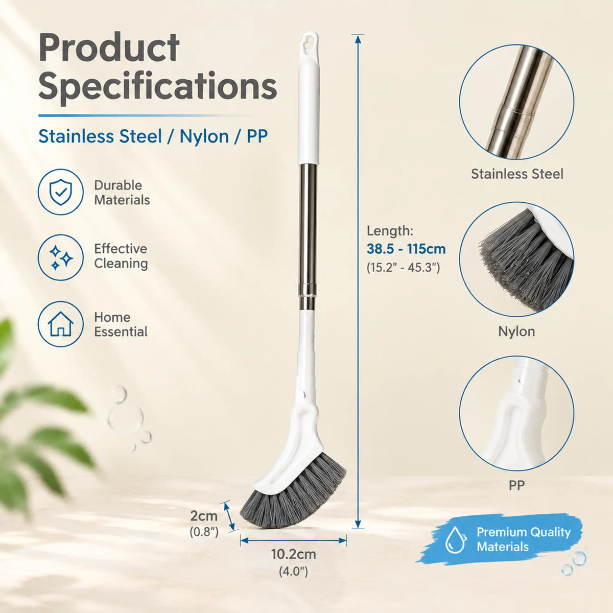 Telescopic Crevice Cleaning Brush