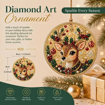 🎄Beginner-Friendly Christmas Pearl & Gem Diamond Painting DIY Kit | 6 Festive Ornament Designs with Sparkling Pearls, Faceted Gems & 3D Layered Detail 💕
