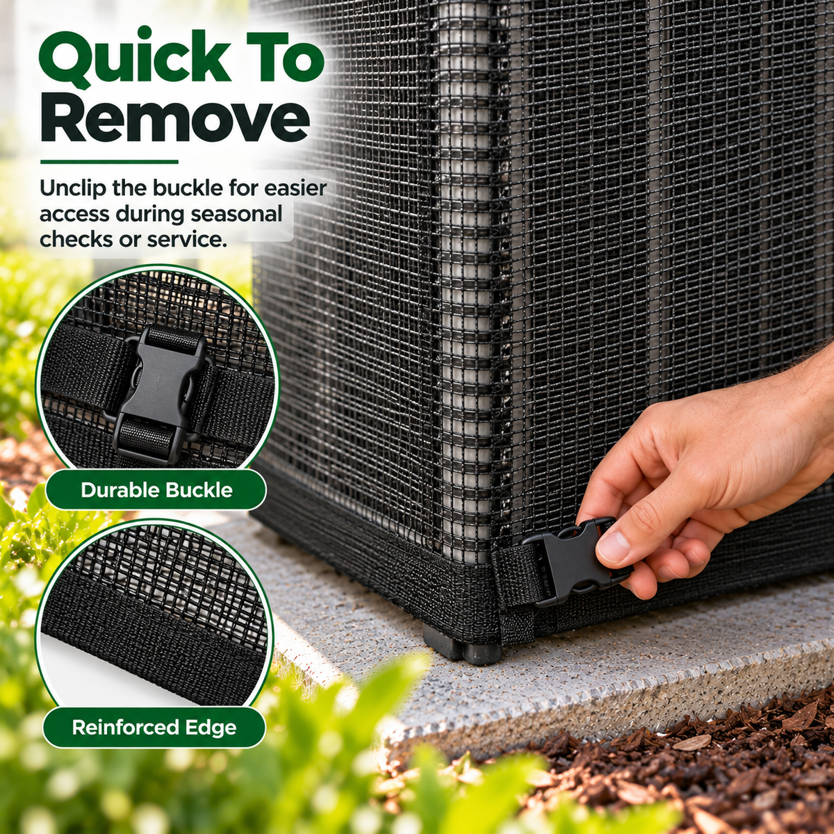 Outdoor AC Mesh Cover – Leaf & Debris Guard